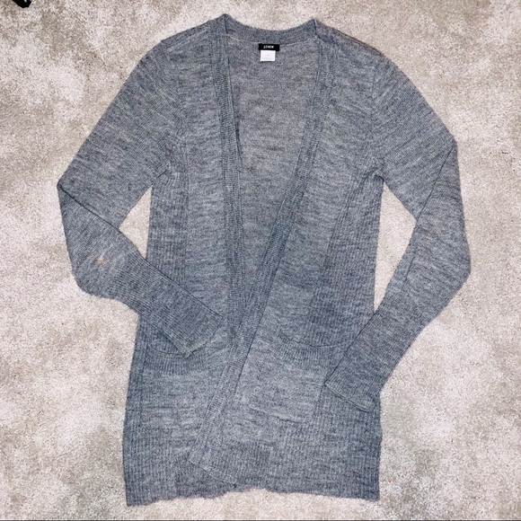 J.Crew gray wool cardigan sweater. Size M - Picture 6 of 6